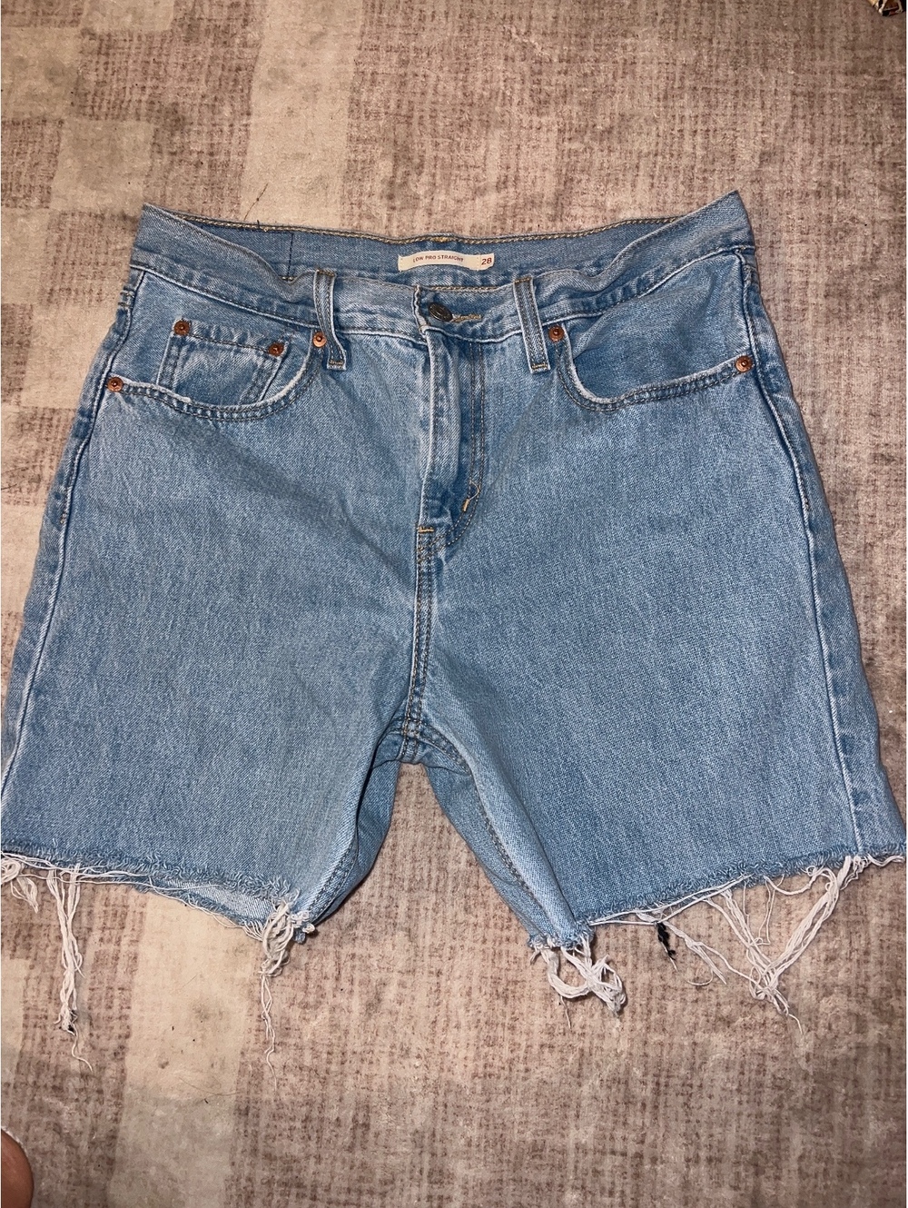 womens levi jean shorts